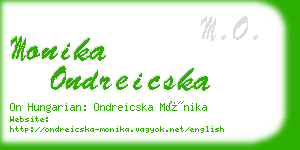 monika ondreicska business card